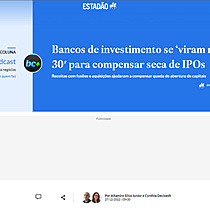 Bancos de investimento se viram nos 30′ para compensar seca de IPOs